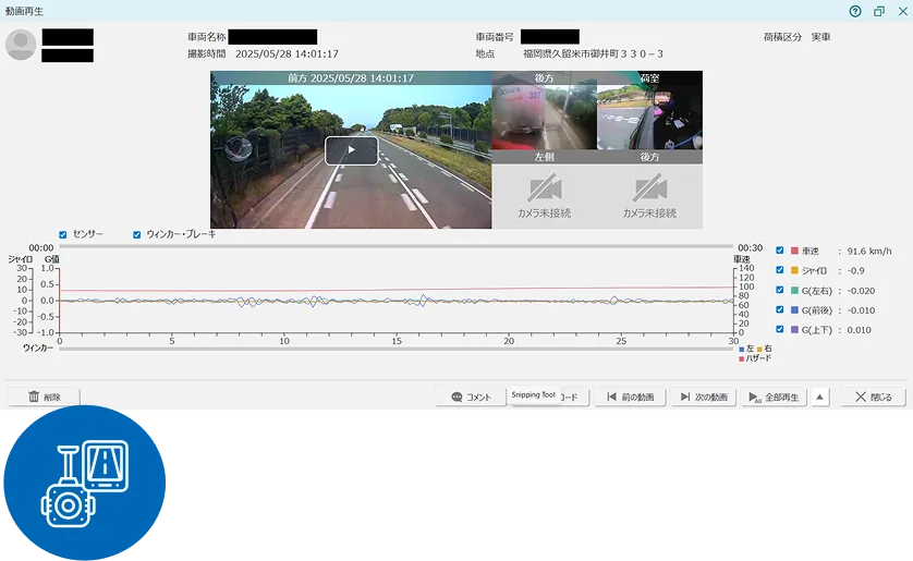 全車両ドライブレコーダーの設置